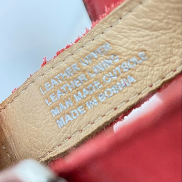 Miz Mooz Amia Wedge Mary Jane Shoes Womens Size 9 39 Red Closed Toe Sandal - Picture 12 of 14